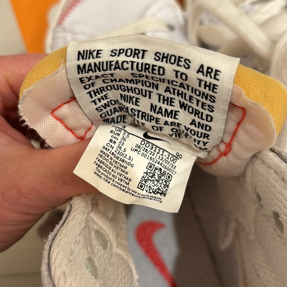 Nike Blazer mid’77 jumbo swoosh in black and white leather size 5.5 - Picture 5 of 6